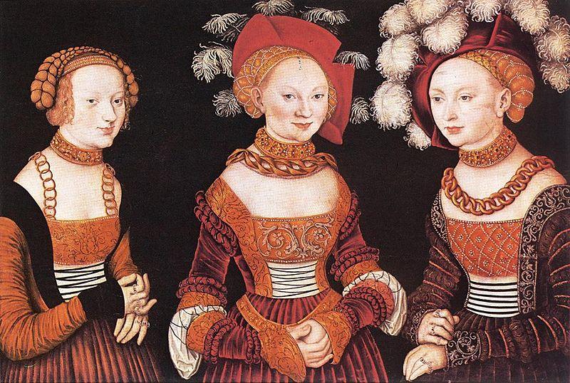 Lucas Cranach the Elder Emilia and Sidonia oil painting picture
